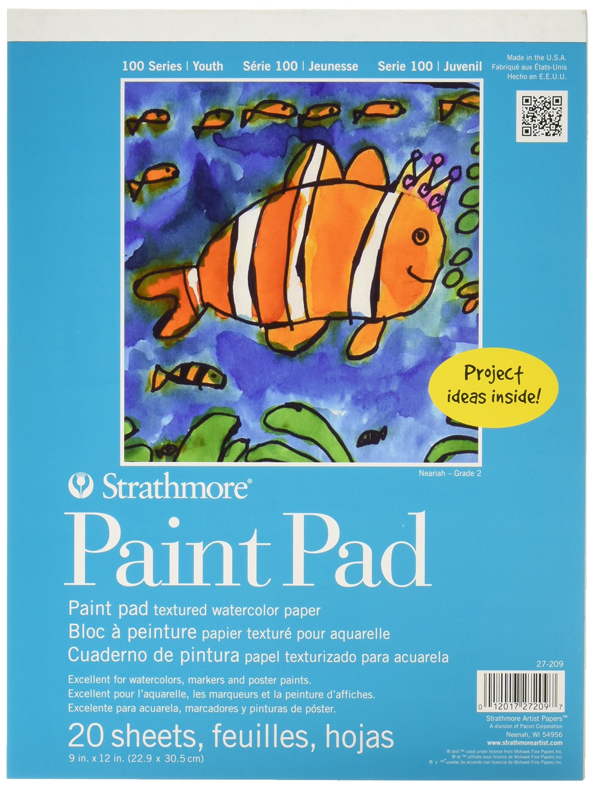 "Strathmore 100 Series Youth Paint Pad - 9x12", 20 Sheets, Perfect for Young Artists"