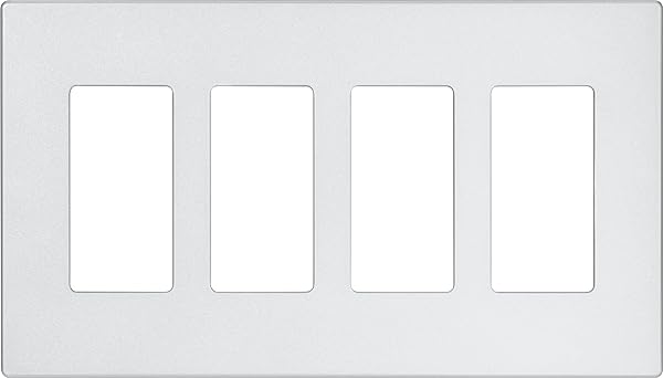 Eaton Buy EATON 9524SG 4-Gang Screwless Wall Plate - Silver Granite, 8.5x4.875 in | Durable Wiring Solution