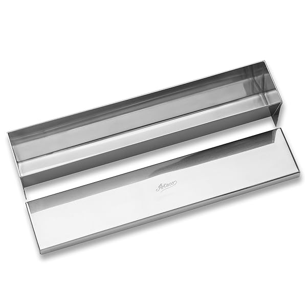 Ateco Ateco Stainless Steel Terrine Mold with Cover Flat Bottom 11.75 by 2.25 Inches Silver