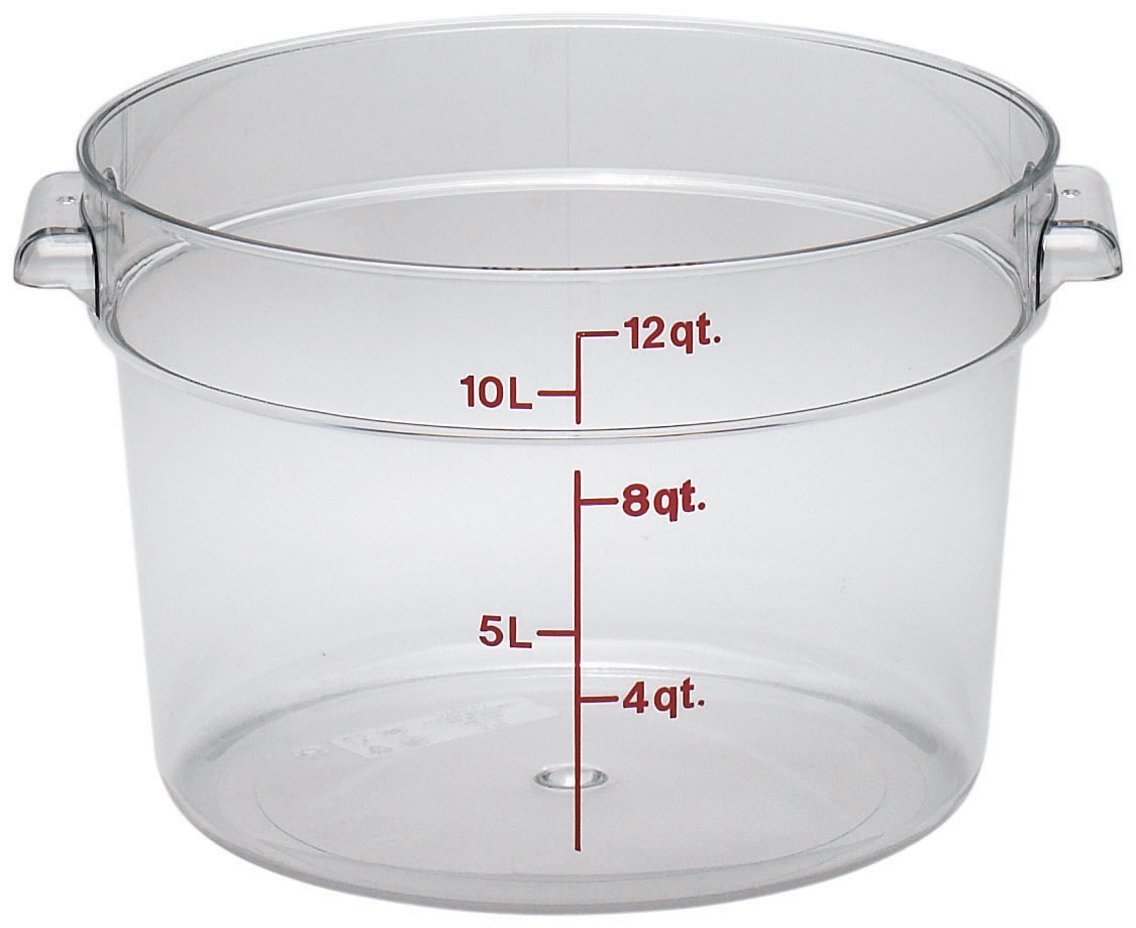 Cambro Cambro 12 Quart Clear Round Storage Container for Efficient Food Storage and Organization