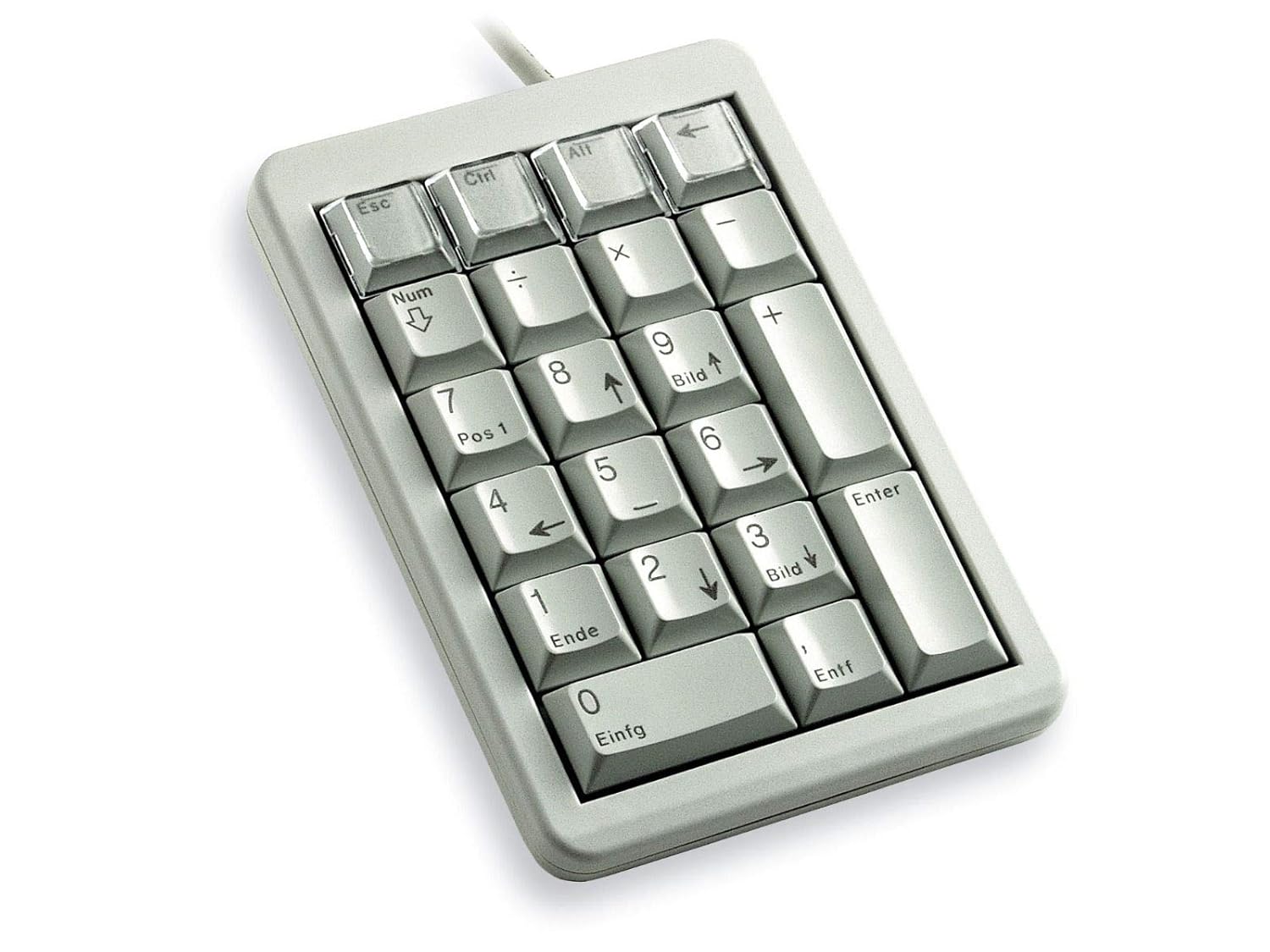 Cherry Cherry UltraSlim Programmable Keypad Light Gray 26 Keys G84-4700LUCUS-0 for Efficient Workflow and Enhanced Productivity - View 2 of 3