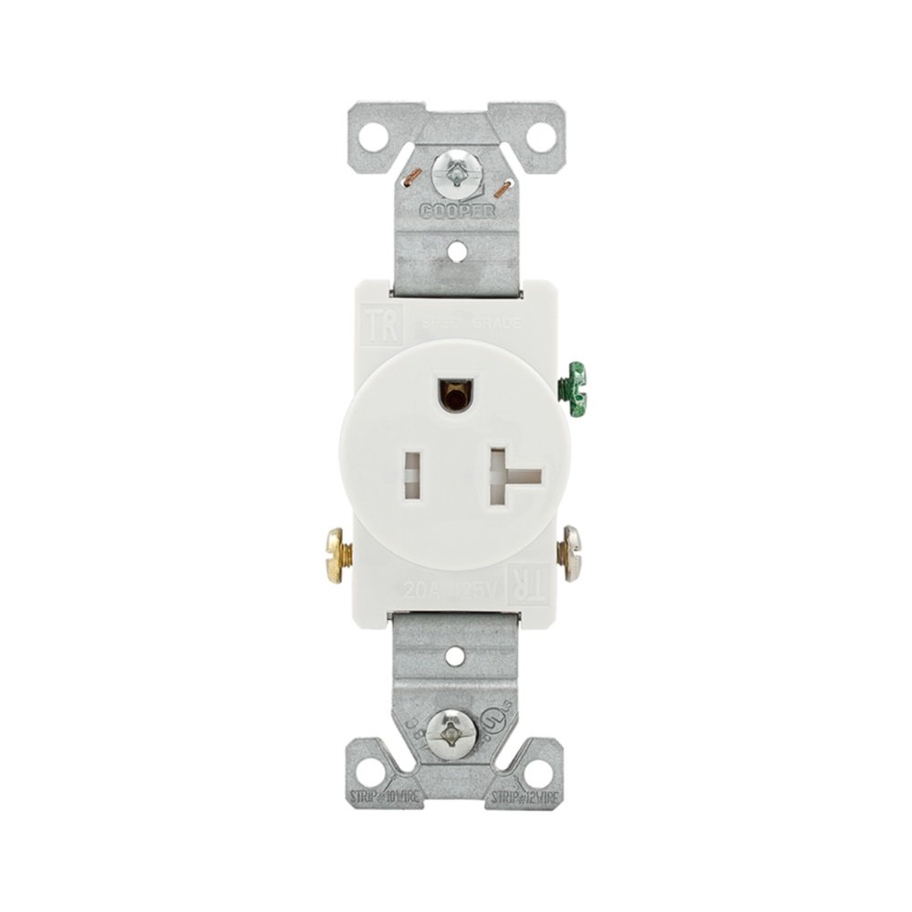 Buy EATON TR1877W-BXSP 20A 125V Heavy-Duty Single Receptacle - NEMA 5-20R, White