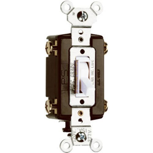 Buy EATON 1242-7W-BOX 15-Amp 4-Way Toggle Switch - Standard Grade, Push & Side Wiring, Grounding, White