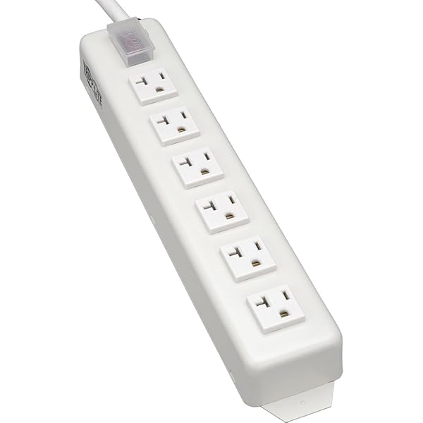 Tripp Lite 6 Outlet Power Strip 20A with 15ft Cord & 5-20P Plug - Ideal for Home & Office Use