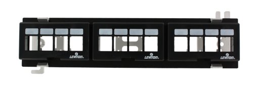 Leviton 47689-QP 12-Port Multimedia Patch Block with Mounting Bracket - Compact 10-Inch Design