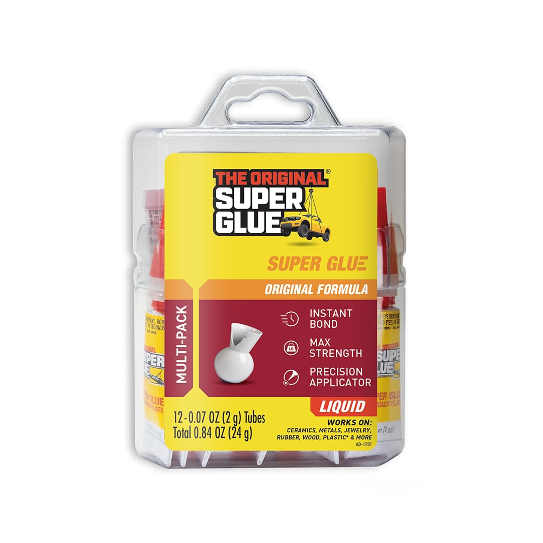 Super Glue Super Glue 15187 Clear - Pack of 12 | Fast-Drying Adhesive for All Your Crafting Needs