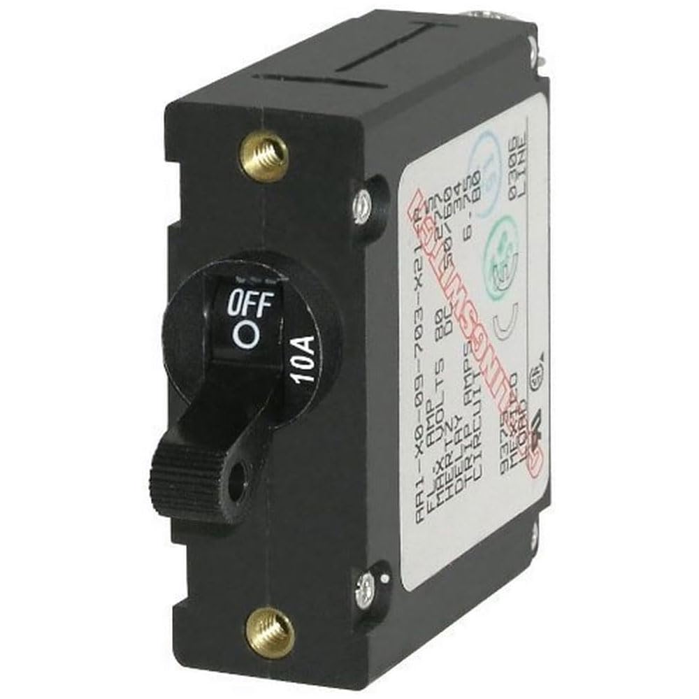 Blue Sea Systems Blue Sea Systems 7204 AC/DC Circuit Breaker - Single Pole Magnetic, Black | Reliable Marine Protection