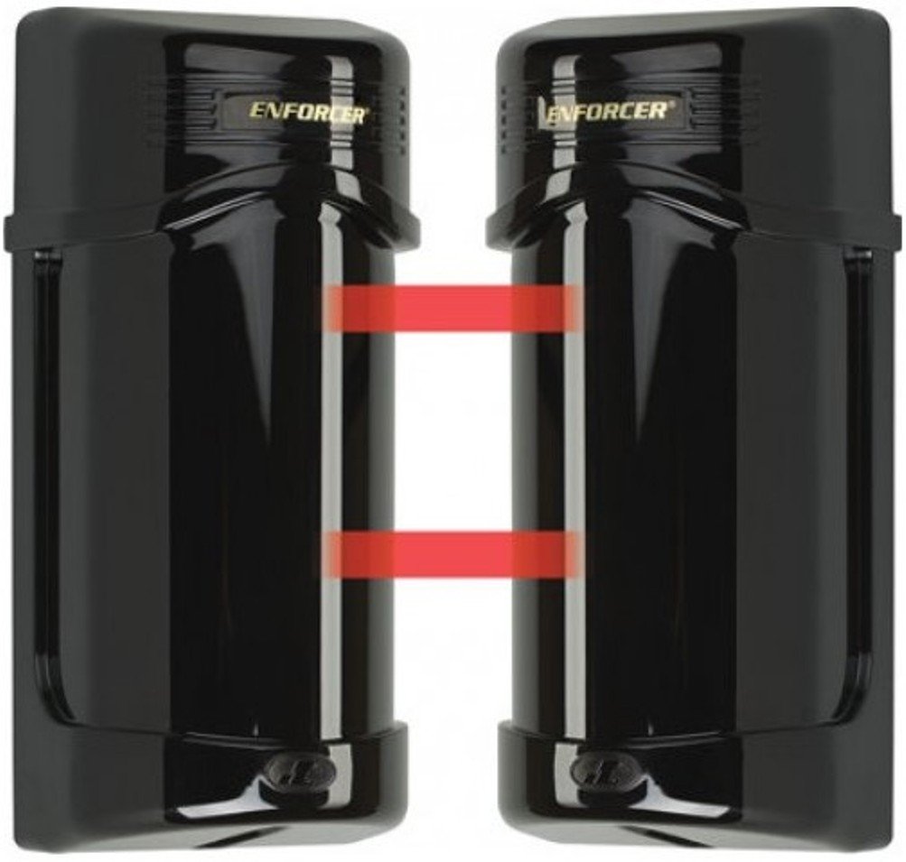 SECO-LARM E-960-D190Q Enforcer Twin Photobeam Detectors - 190' Outdoor/390' Indoor Range, Laser Alignment, Non-Polarized Power
