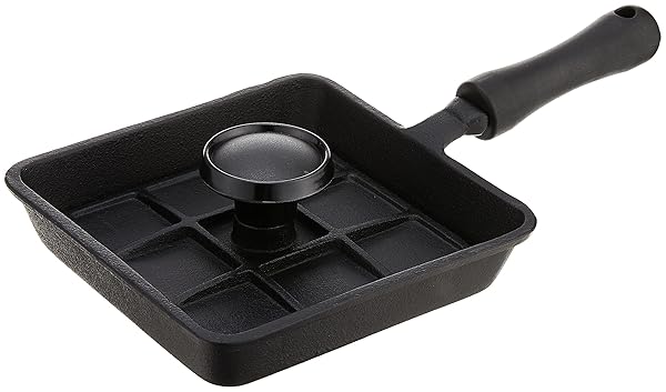 Norpro Mini Cast Iron Panini Pan with Press - 5.9 IN Durable Cookware for Perfect Sandwiches