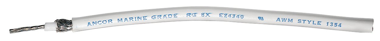 Ancor Ancor 150510 Marine Grade RG58CU Coaxial Cable - 100ft Premium Tinned Copper, White