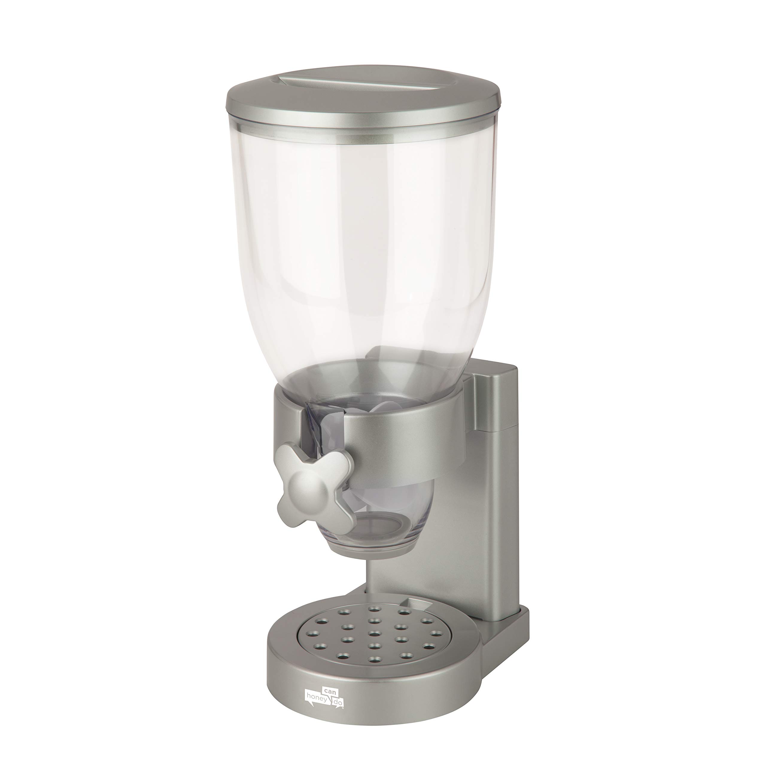 Honey-Can-Do Zevro GAT102 Dry Food Dispenser: Single Control, Silver - Perfect for Easy Storage & Portion Control