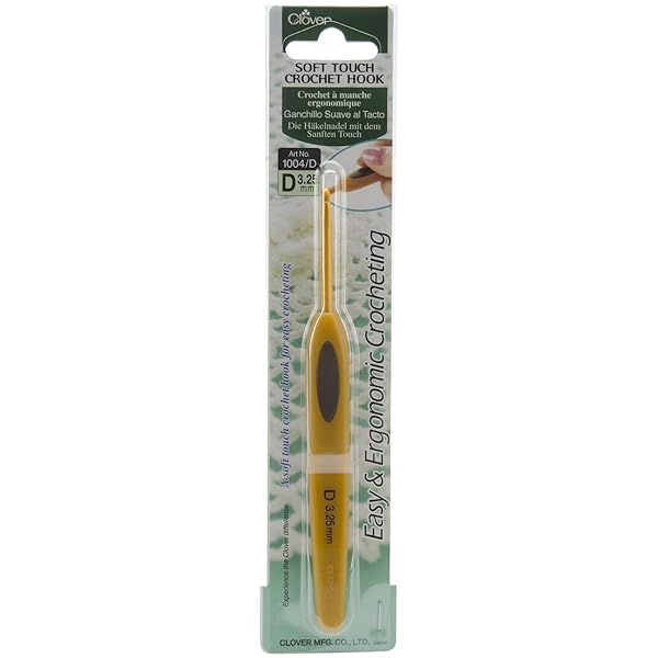 Buy Clover Soft Touch 3.25mm Crochet Hooks Size D (1004/D) - Perfect for Easy Crochet Projects!