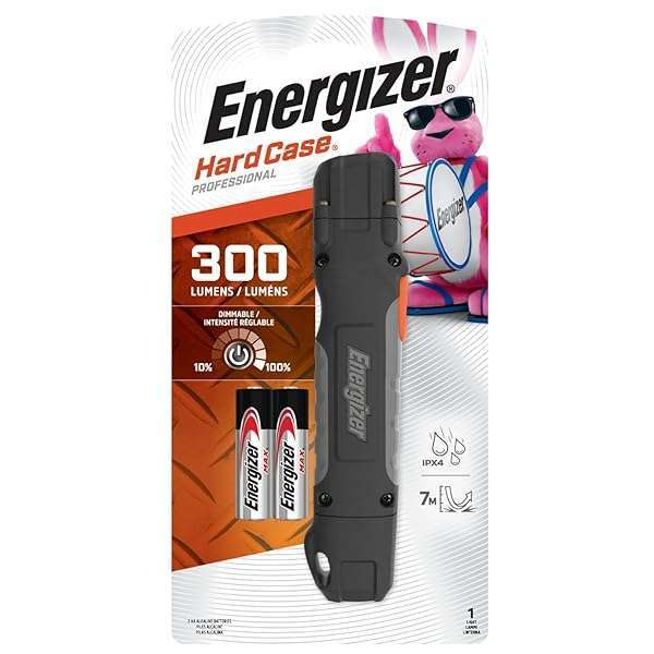 Energizer Buy Energizer HC-300 LED Flashlight - IPX4 Water Resistant, Durable, Smart Dimming, Batteries Included - Perfect for High-Performance Tasks - View 10 of 11