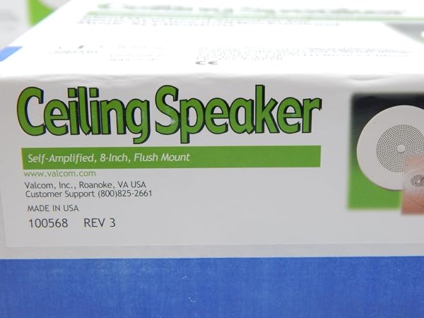 Valcom "Valcom 1 Watt 8" Ceiling Speaker (V-1020C) - High-Quality Sound for Any Space" - View 6 of 6