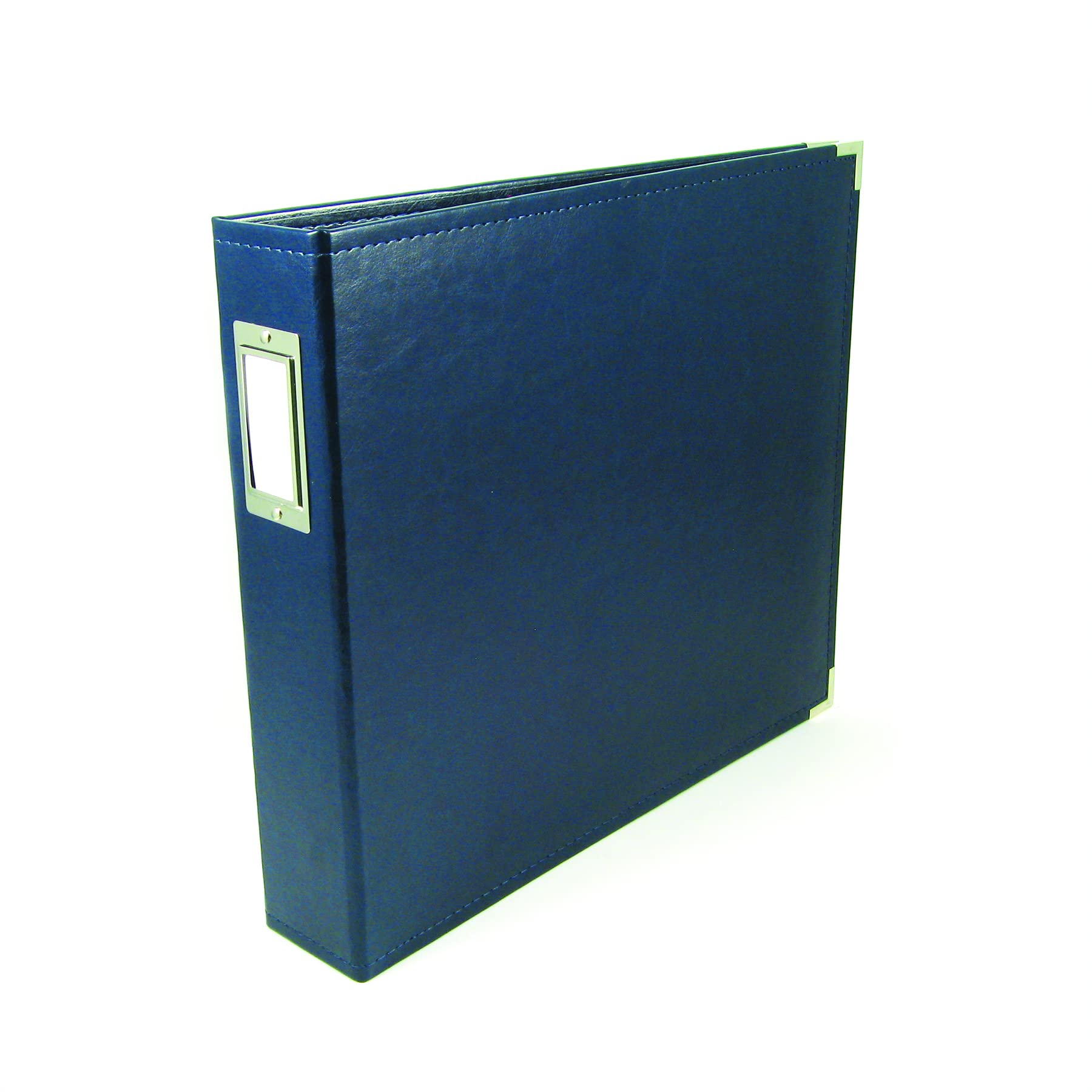 We R Memory Keepers 12x12 Navy Blue Photo Album by We R Memory Keepers - Acid-Free, Faux Leather, Snag-Free Rings & 5 Page Protectors for Scrapbooking