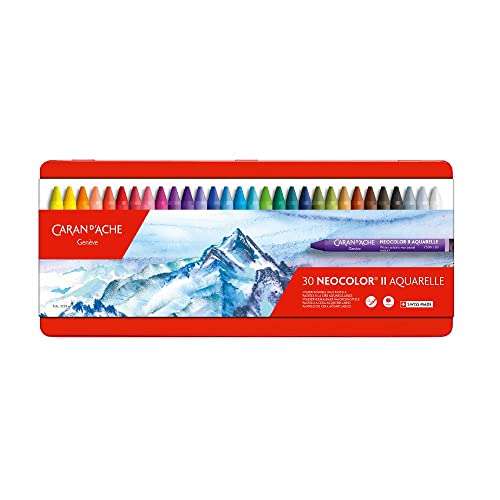 Caran d'Ache Caran d'Ache Classic Neocolor II Water-Soluble Pastels - 30 Vibrant Colors for Artists