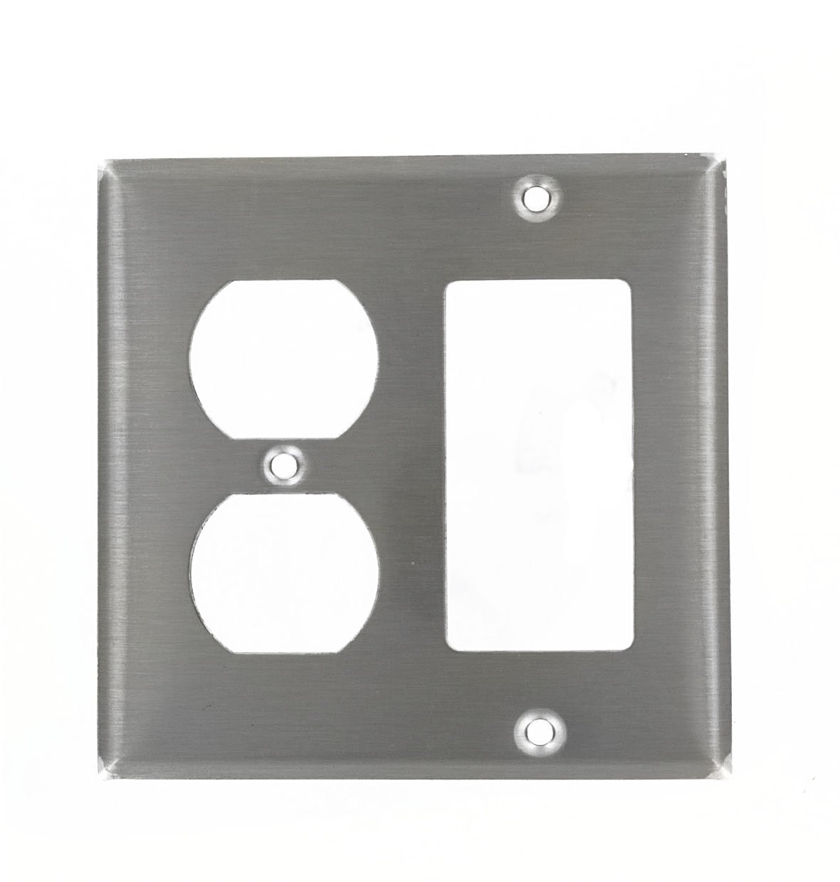 Leviton 84455-40 SS WP 2G Decora Duplex Outlet - Standard Size Electrical Solution