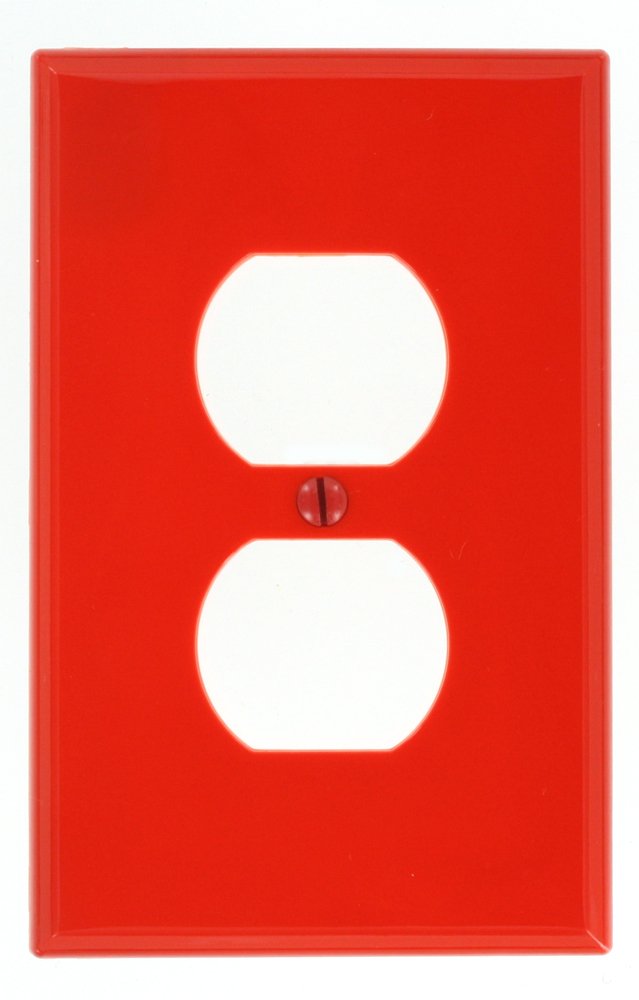Leviton Leviton PJ8-R Midway Nylon Wallplate 1 Gang 1 Duplex Red 1 Pack for Durable and Stylish Home Decor