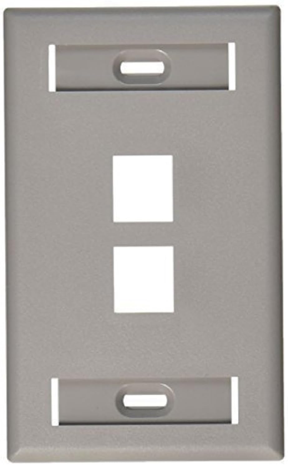Leviton Leviton QuickPort Wallplate with ID Window Single Gang 1 Port Grey for Easy Installation and Organization - View 2 of 9
