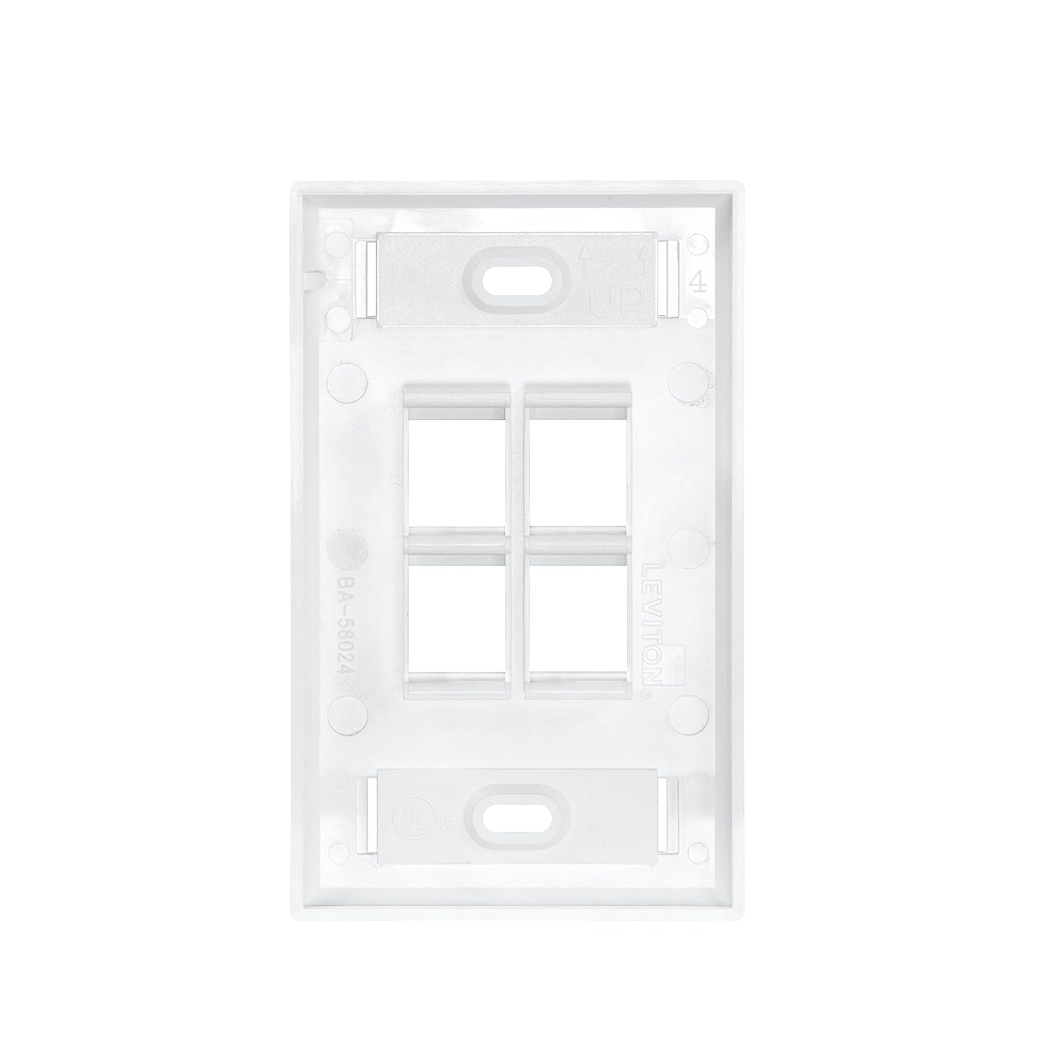 Leviton Leviton QuickPort Wallplate with ID Window Single Gang 1 Port Grey for Easy Installation and Organization - View 8 of 9