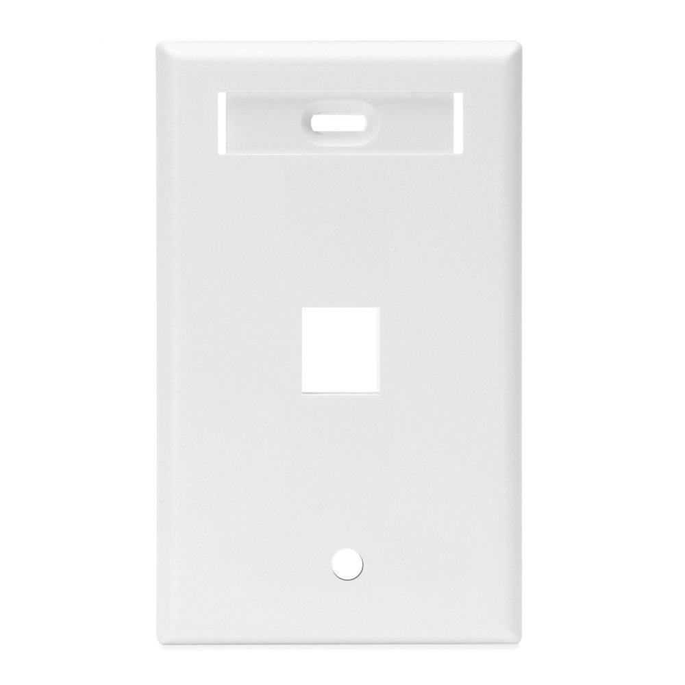 Leviton Leviton QuickPort Wallplate with ID Window Single Gang 1 Port Grey for Easy Installation and Organization - View 9 of 9