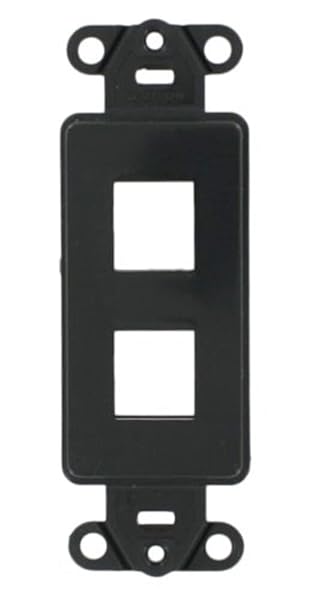 Leviton Leviton 41642-E QuickPort Decora Insert: 2-Port Black Wall Plate for Easy Connectivity