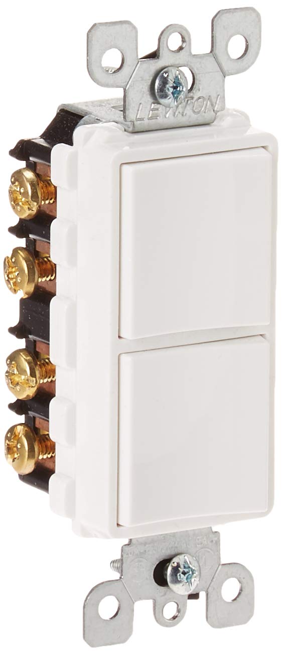 Leviton Leviton 5640-W 20 Amp Decora 3-Way Switch - Commercial Grade, Grounding, 120/277 Volt, White