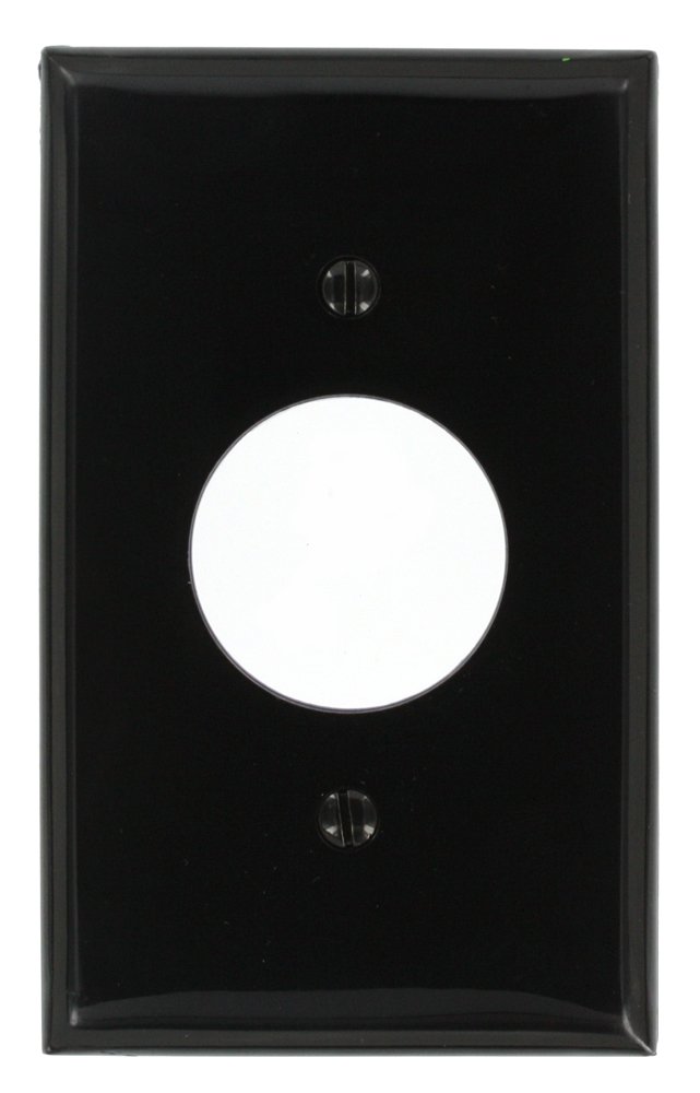 Leviton 80704-E Black 1-Gang Wallplate for 1.406-Inch Devices | Durable & Stylish Receptacle Cover