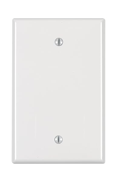 Leviton Leviton PJ13-W Midway Size 1-Gang Blank Wallplate - Durable White Finish for Clean Walls