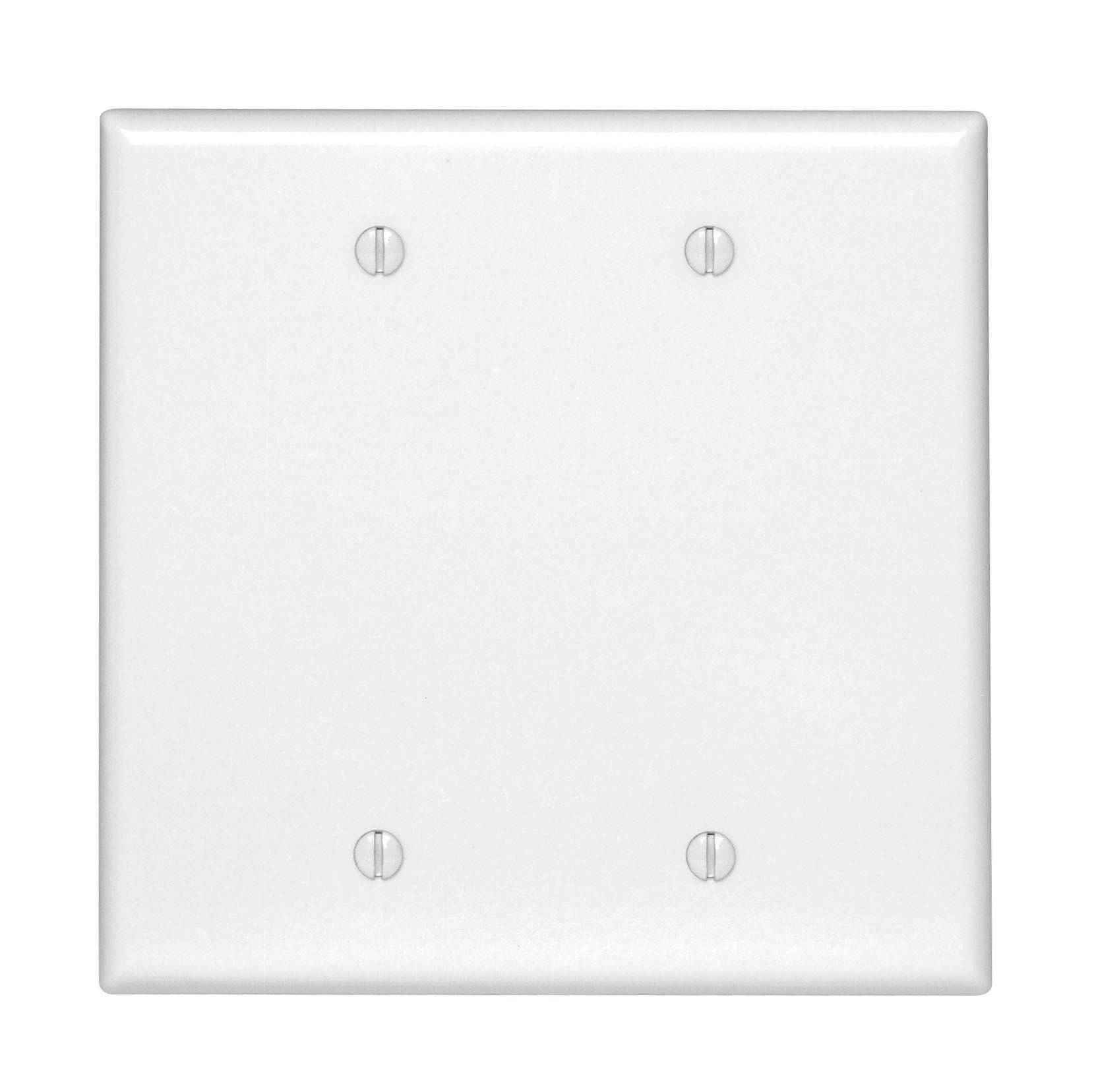 Leviton 80525-W 2-Gang Blank Wallplate - Midway Size, White | Durable & Stylish Home Upgrade
