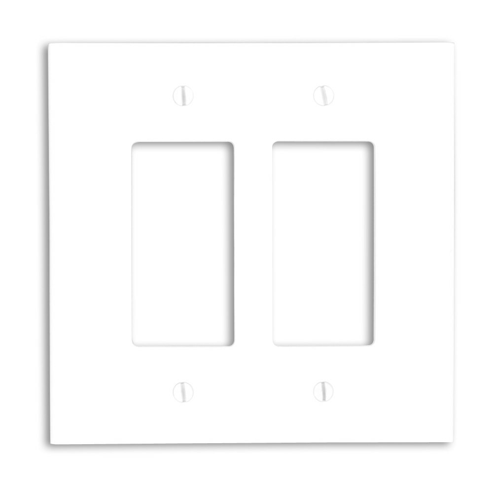 Leviton Leviton 88602 Oversized 2-Gang Decora Wallplate - White Thermoset GFCI Device Mount