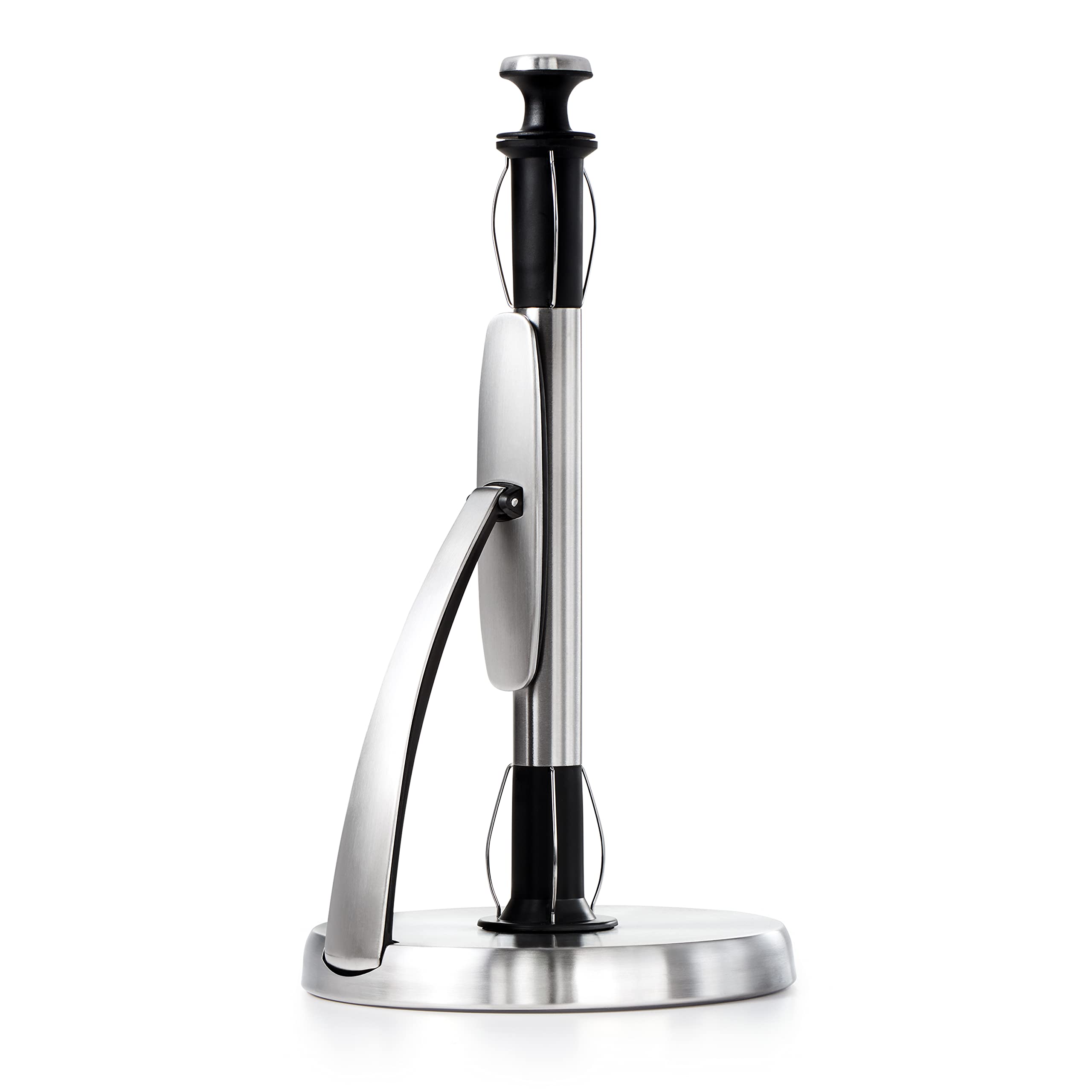 OXO OXO Good Grips SimplyTear Paper Towel Holder - Stylish Stainless Steel & Black Design