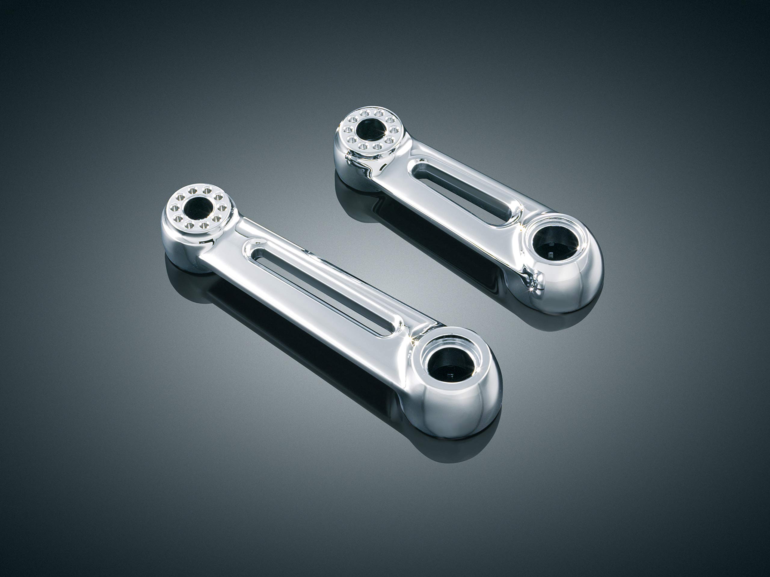 Kuryakyn 4060 Motorcycle Foot Control Component: 4-1/2" Short Arms for Ergo & Ergo II Cruise Mounts, Chrome, 1 Pair