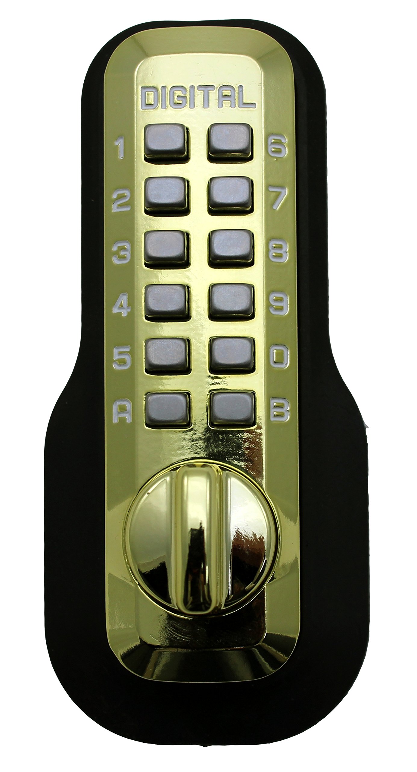 Lockey USA Secure Your Home with M210 Digital Door Lock: Keyless Deadbolt in Bright Brass Finish