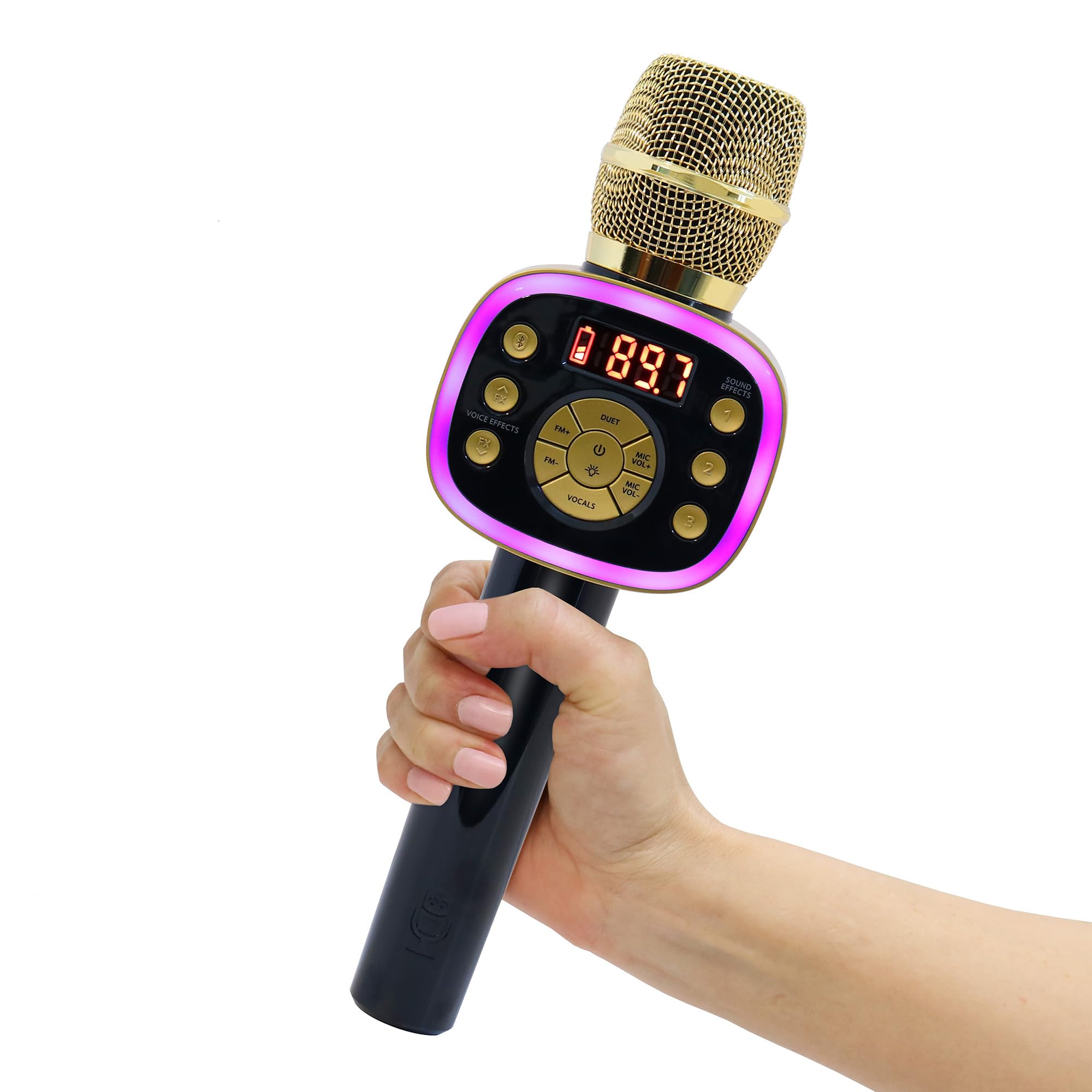 Singing Machine Carpool Karaoke Machine 2.0: Wireless Mic for Kids & Adults - Perfect White Elephant Gift with Voice Effects!