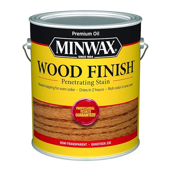 Minwax Minwax 71045 Gunstock Wood Stain - 1 Gallon Oil-Based Finish for Rich Color & Protection