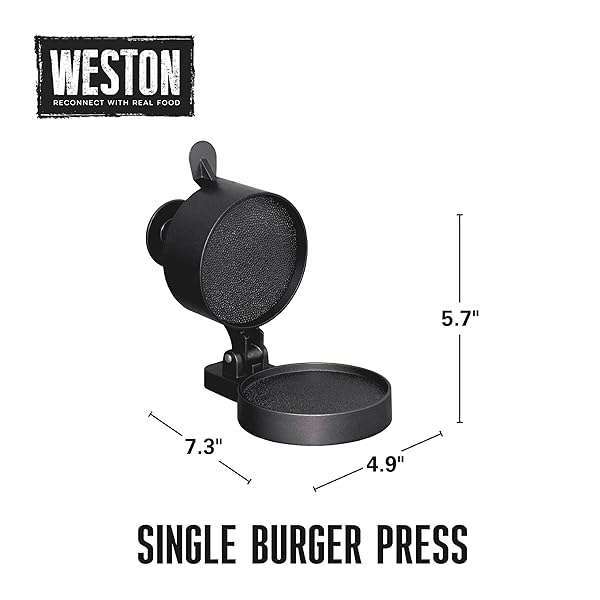 Weston "Weston Burger Press: Make Perfect 4.5" Patties for Burgers, Crab Cakes & Sausage - Non-Stick Heavy-Duty Cast Aluminum" - View 9 of 10