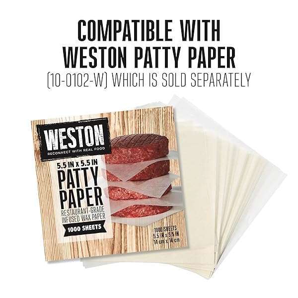 Weston "Weston Burger Press: Make Perfect 4.5" Patties for Burgers, Crab Cakes & Sausage - Non-Stick Heavy-Duty Cast Aluminum" - View 10 of 10