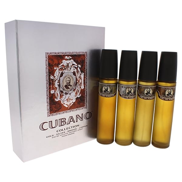 Cubano Shop Cubano By Cubano For Men: 4-Piece EDT Variety Set - Gold, Silver, Bronze & Copper (2 Oz Each)