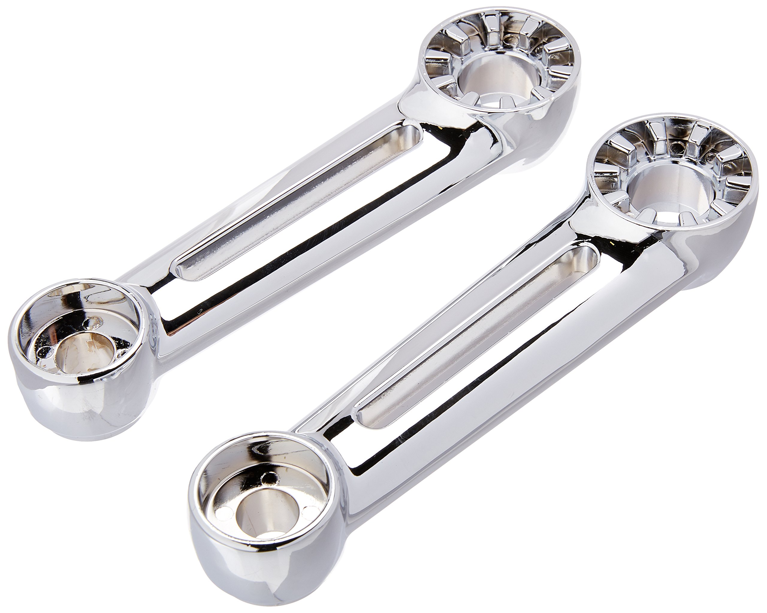 "Kuryakyn 4061 Motorcycle Foot Control: 6" Chrome Arms for Ergo & Ergo II Mounts - Black Pair"