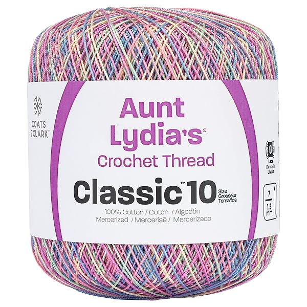 Red Heart Coats Crochet Classic Thread - 900ft Pastel Crochet Yarn Pack for Beautiful Projects