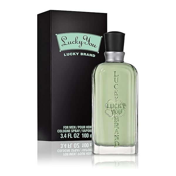 Lucky Brand Shop Lucky You Cologne Spray for Men - Perfect Valentine's Day Gift with Bamboo Notes, 3.4 Fl Oz