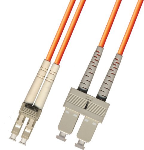 Ultra Spec Cables 10m Multimode Duplex Fiber Optic Cable LC to SC (62.5/125) - High-Speed Orange Connection