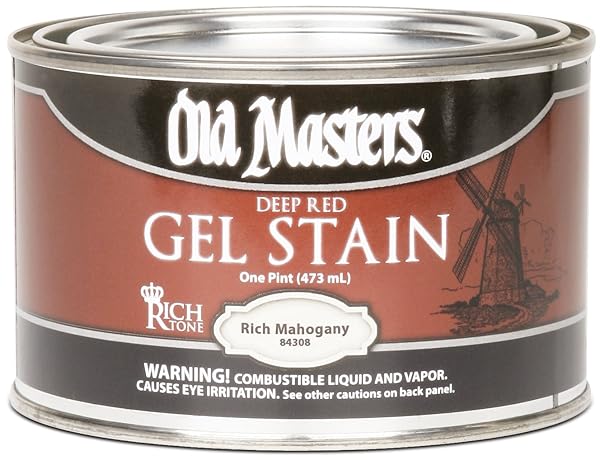 Old Masters Old Masters 84308 Gel Stain Pint - Rich Mahogany for Stunning Wood Finishes
