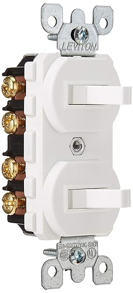 Leviton Leviton 5243-W 15 Amp Duplex 3-Way Switch - Commercial Grade, 120/277 Volt, White
