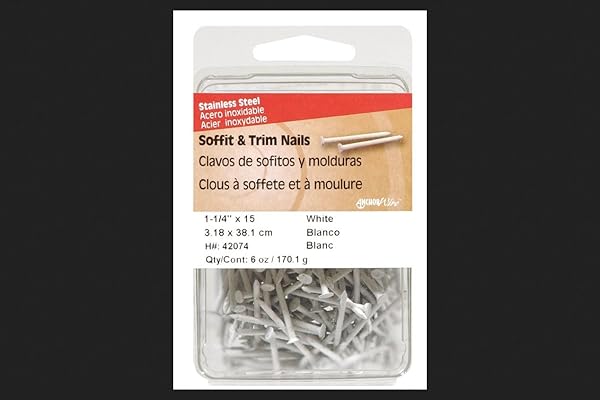 Hillman "Buy Hillman 1-1/4" L Soffit & Trim Stainless Steel Nails - Smooth Shank Flat for Durable Home Projects"