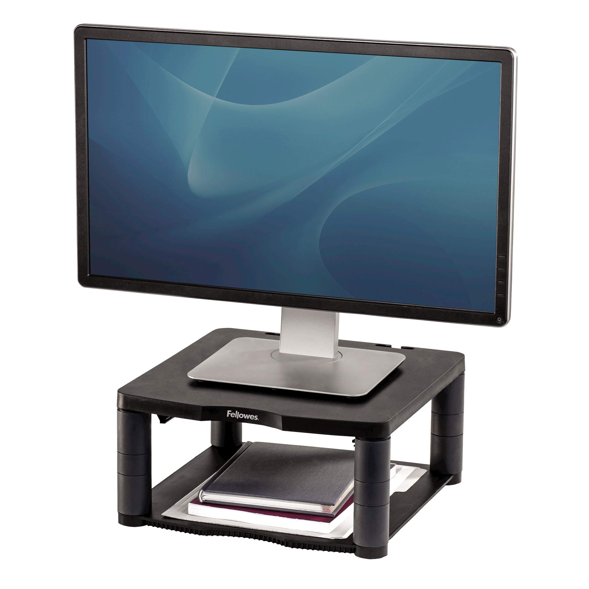 Fellowes Fellowes Premium Height Adjustable Monitor Stand - Ergonomic Black Design for Comfort & Productivity