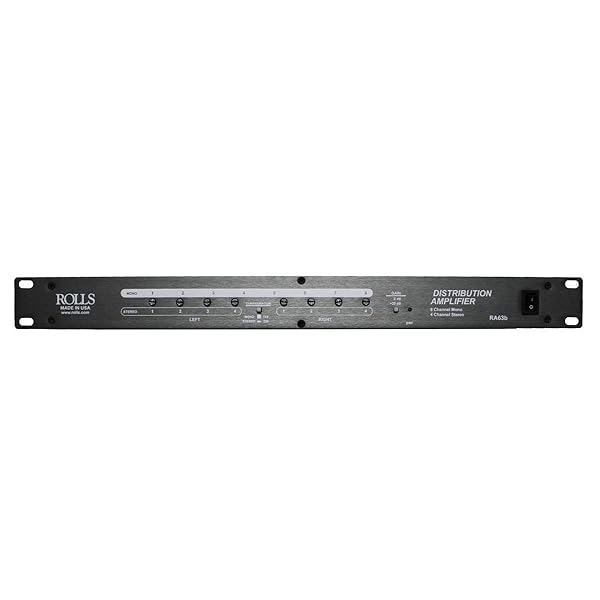 rolls ROLLS RA63b Eight Channel Audio Distribution Amplifier - Rack Mountable & High-Quality Sound