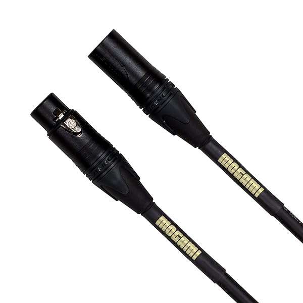 Mogami GOLD-AES-06 Microphone Patch Cable: 6ft Gold XLR-F to XLR-M for Superior Audio Quality