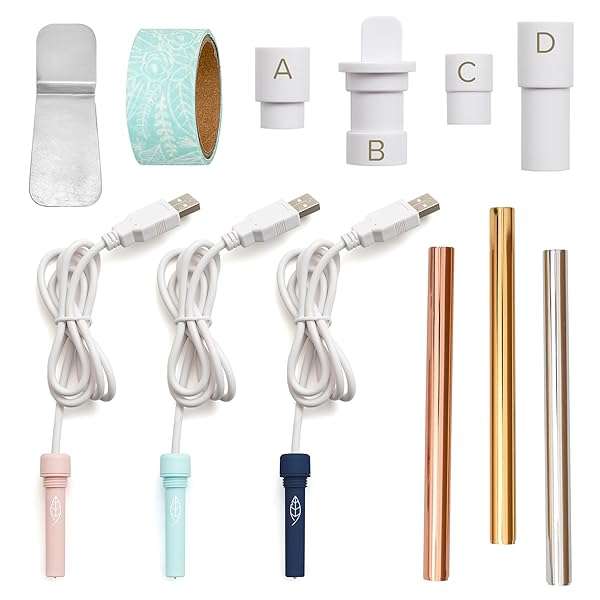 We R Memory Keepers Foil Quill Starter Kit by We R Memory Keepers: 3 Pens, 4 Adaptors & More for Stunning Foil Transfer Projects - View 2 of 10